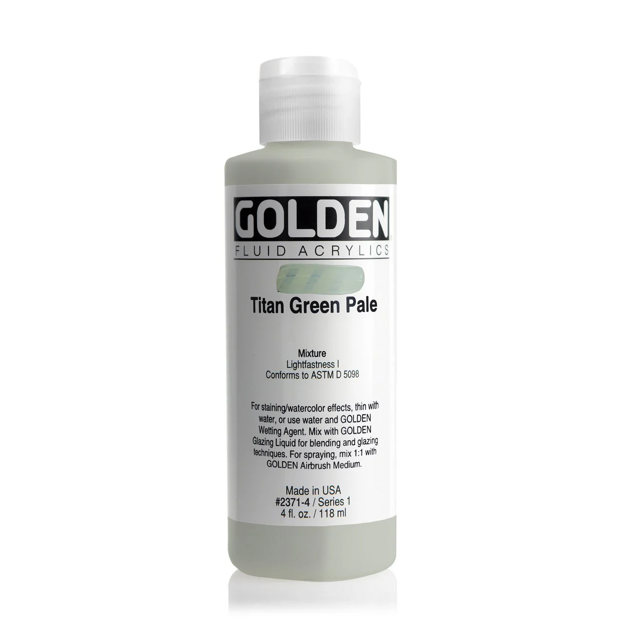 Golden Fluid Acrylic Titan Green Pale 4 oz