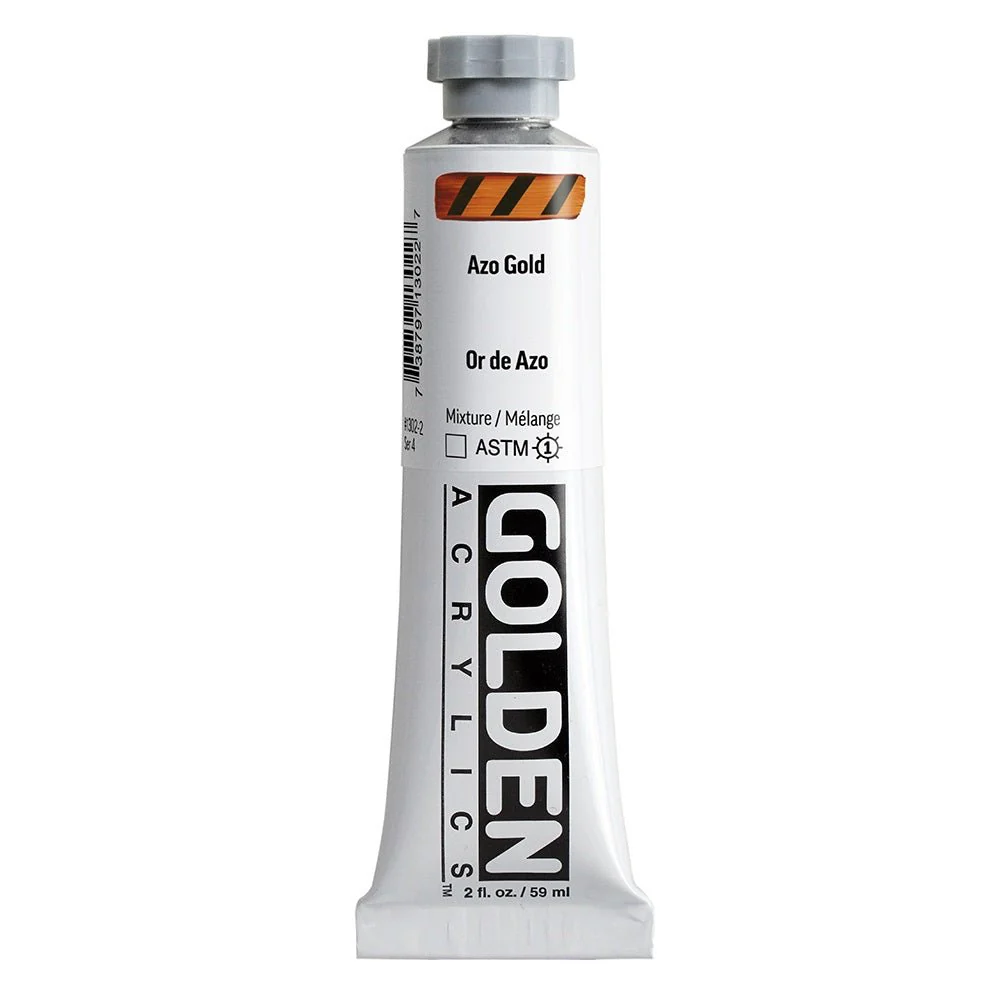 Golden Heavy Body Acrylic Azo Gold 2 oz