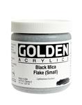 Golden Heavy Body Acrylic Iridescent Black Mica Flake (small) 8 oz