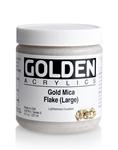Golden Heavy Body Acrylic Iridescent Gold Mica Flake (large) 8 oz