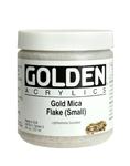 Golden Heavy Body Acrylic Iridescent Gold Mica Flake (small) 8 oz