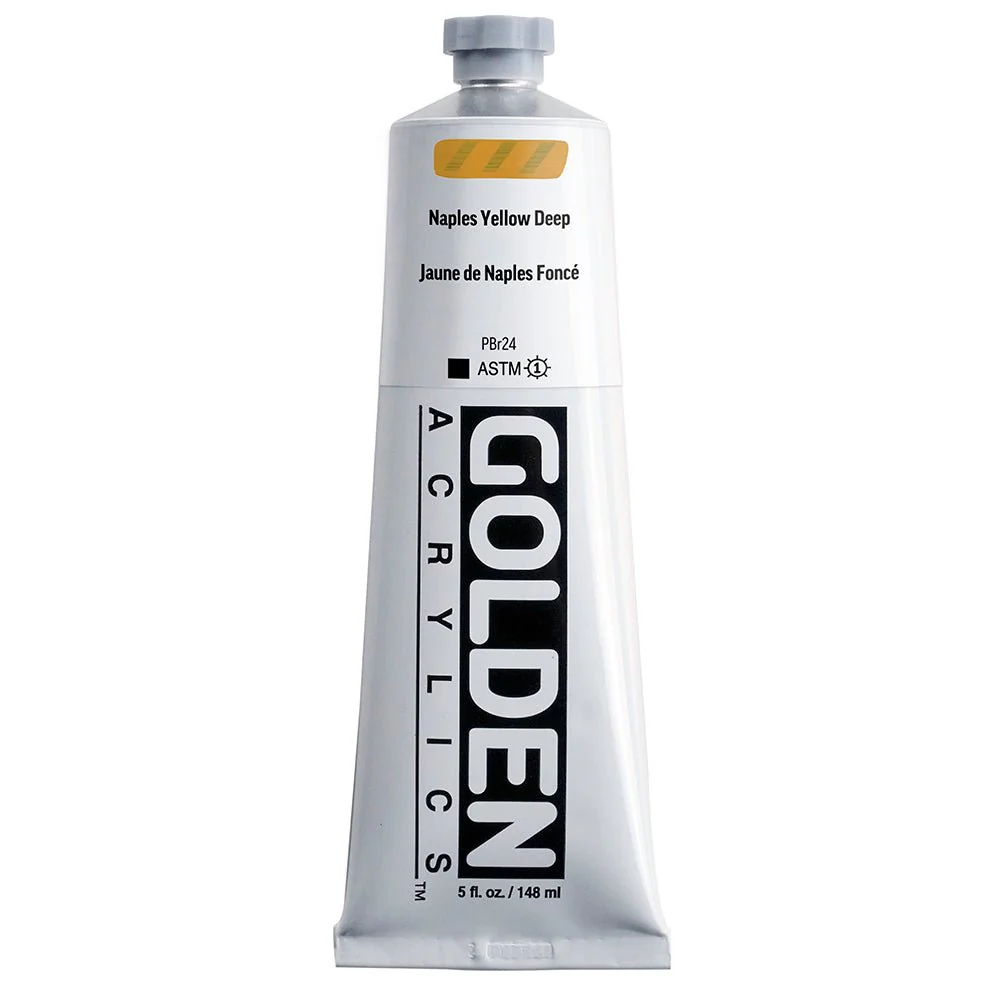 Golden Heavy Body Acrylic Naples Yellow Deep 5 oz
