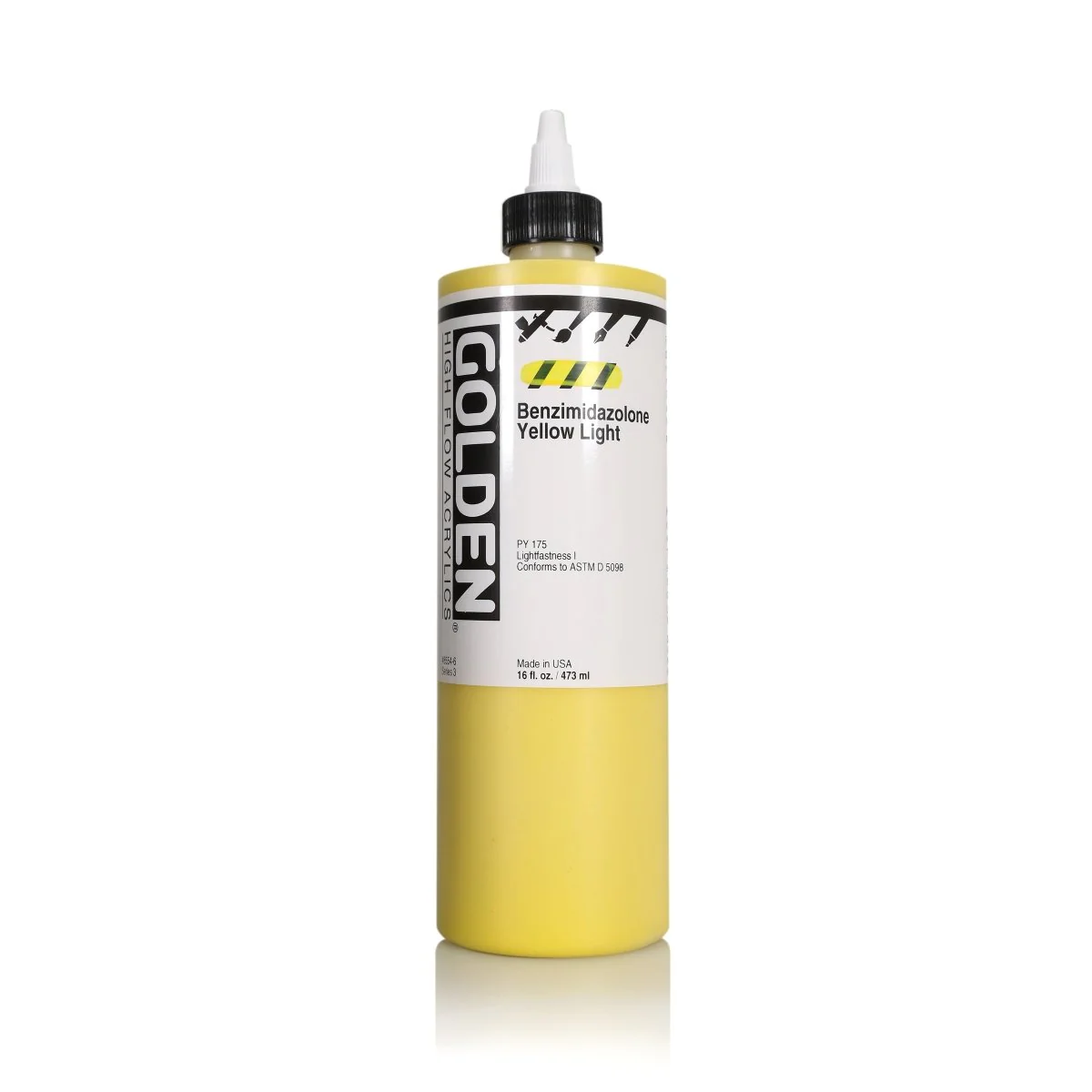 Golden High Flow Acrylic Benzimidazolone Yellow Light 16 oz