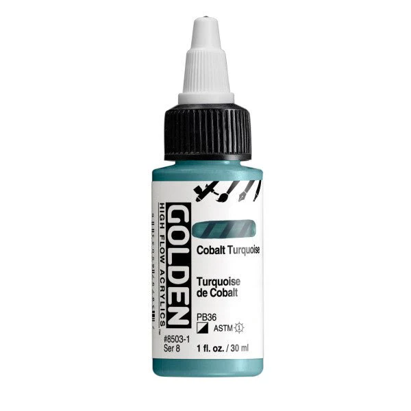 Golden High Flow Acrylic Cobalt Turquoise 1 oz