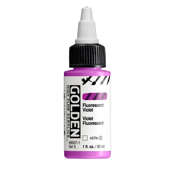 Golden High Flow Acrylic Fluorescent Violet 1 oz