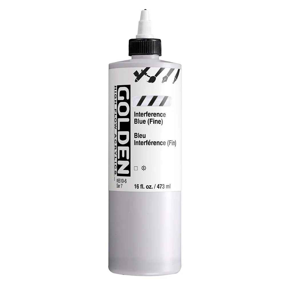Golden High Flow Acrylic Interference Blue (Fine) 16 oz