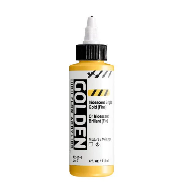 Golden High Flow Acrylic Iridescent Bright Gold (Fine) 4 oz