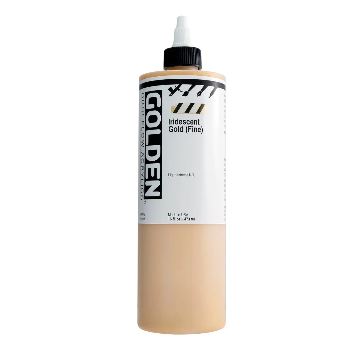 Golden High Flow Acrylic Iridescent Gold (Fine) 16 oz
