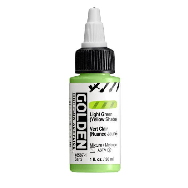 Golden High Flow Acrylic Light Green (Yellow Shade) 1 oz