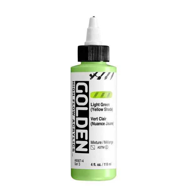 Golden High Flow Acrylic Light Green (Yellow Shade) 4 oz