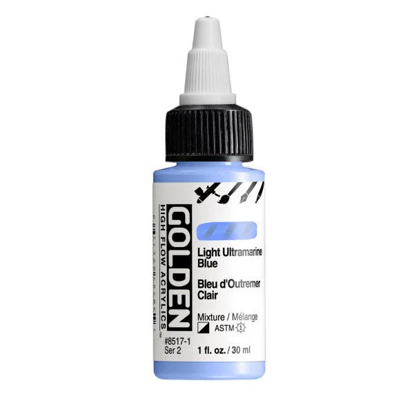 Golden High Flow Acrylic Light Ultramarine Blue 1 oz