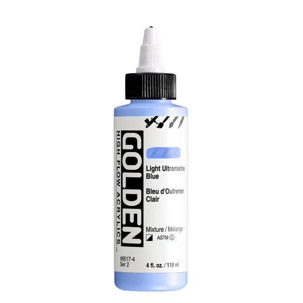 Golden High Flow Acrylic Light Ultramarine Blue 4 oz