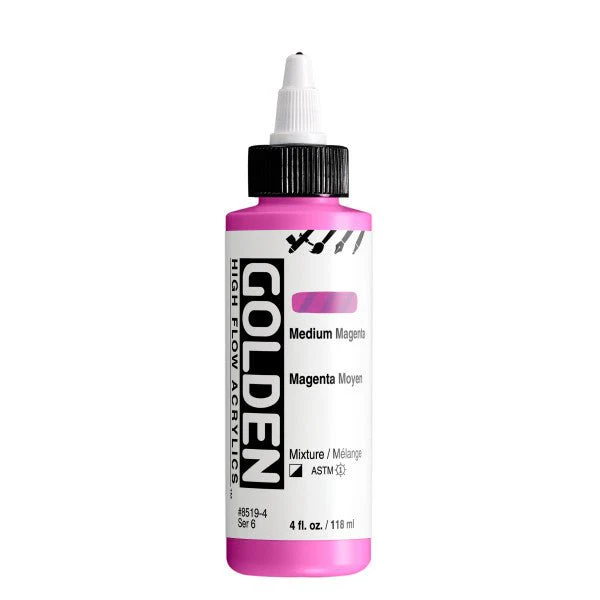 Golden High Flow Acrylic Medium Magenta 4 oz