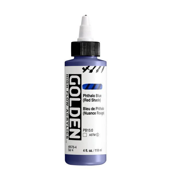 Golden High Flow Acrylic Phthalo Blue (Red Shade) 4 oz