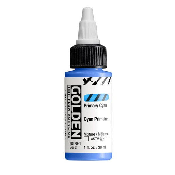 Golden High Flow Acrylic Primary Cyan 1 oz