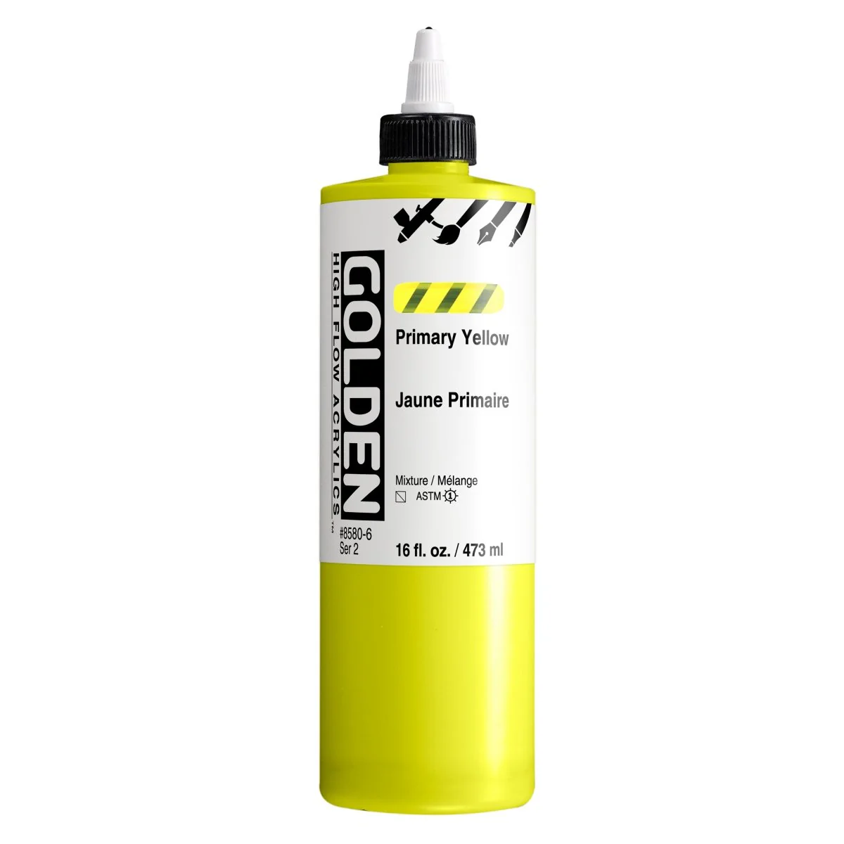 Golden High Flow Acrylic Primary Yellow 16 oz