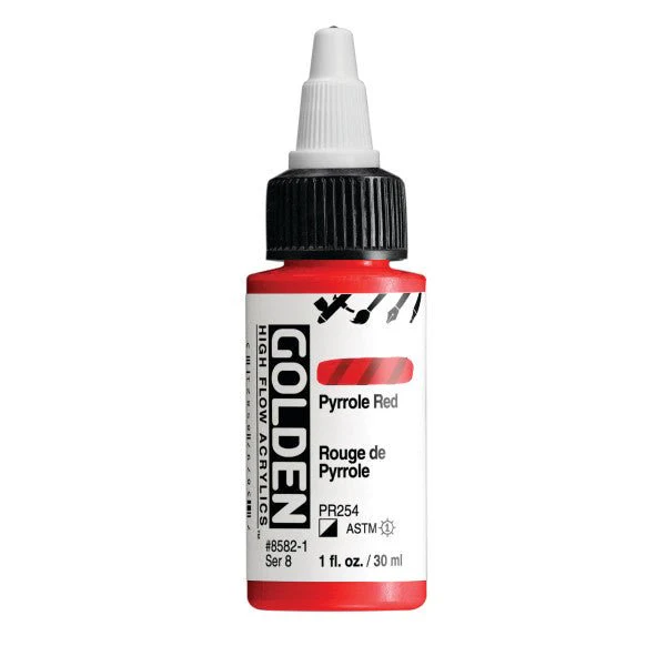 Golden High Flow Acrylic Pyrrole Red 1 oz