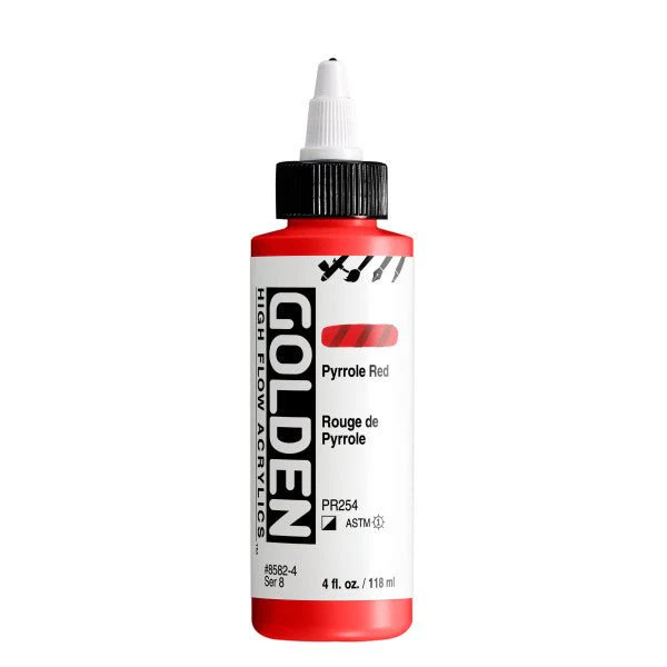 Golden High Flow Acrylic Pyrrole Red 4 oz