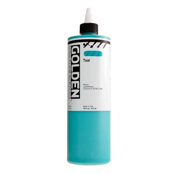 Golden High Flow Acrylic Teal 16 oz