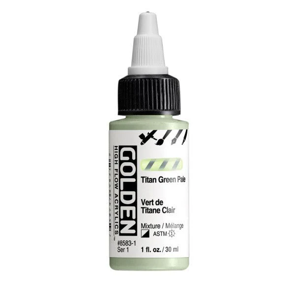 Golden High Flow Acrylic Titan Green Pale 1 oz