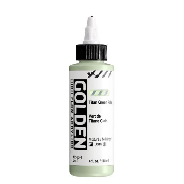 Golden High Flow Acrylic Titan Green Pale 4 oz