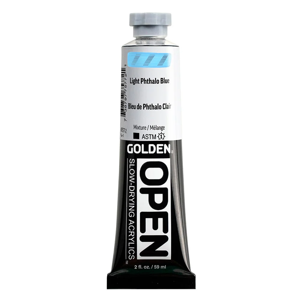 Golden OPEN Acrylic OPEN Light Phthalo Blue 2 fl. oz. / 59ml