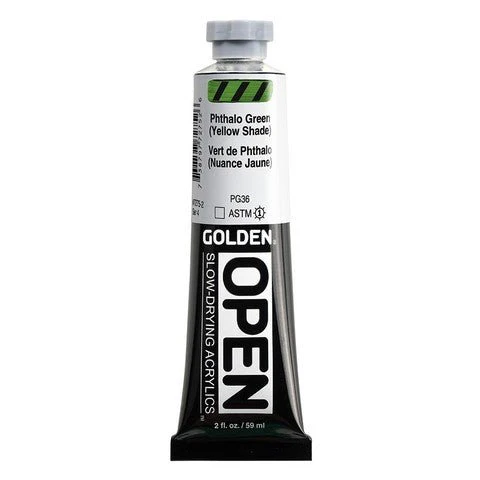 Golden OPEN Acrylic Phthalo Green (Yellow shade) 2 oz