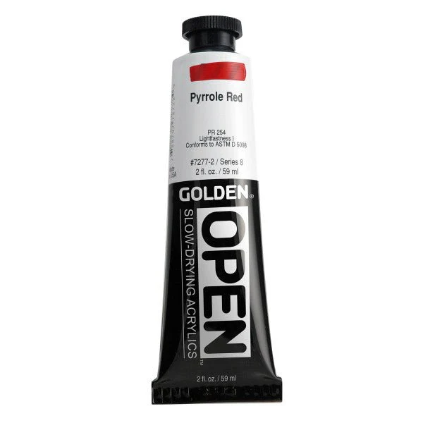 Golden OPEN Acrylic Pyrrole Red 2 oz