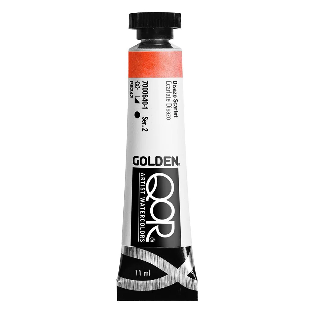 Golden QoR Watercolor 11 ml -  Disazo Scarlet