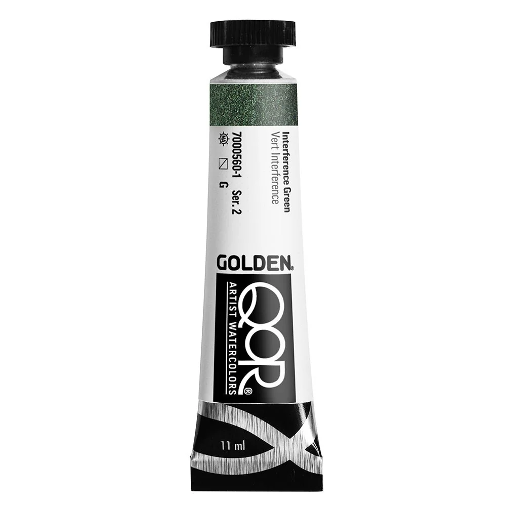 Golden QoR Watercolor 11 ml -  Interference Green