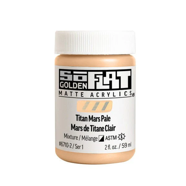 Golden SoFlat Matte Acrylic Paint - Titan Mars Pale 2 oz jar