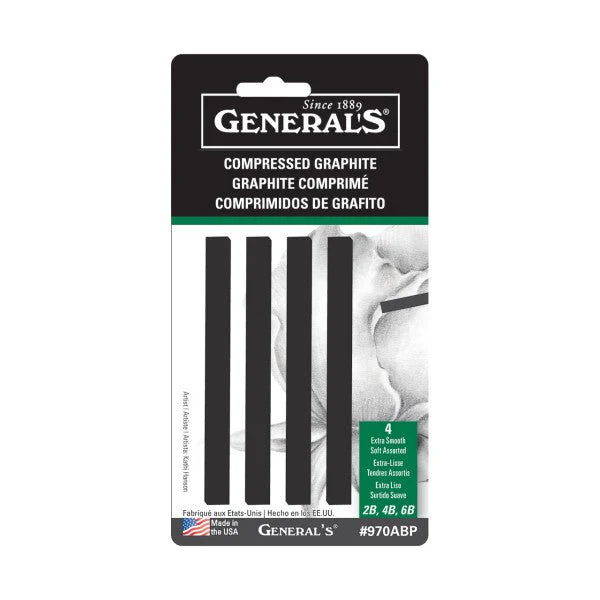 General Graphite Art Sticks - 4 assorted
