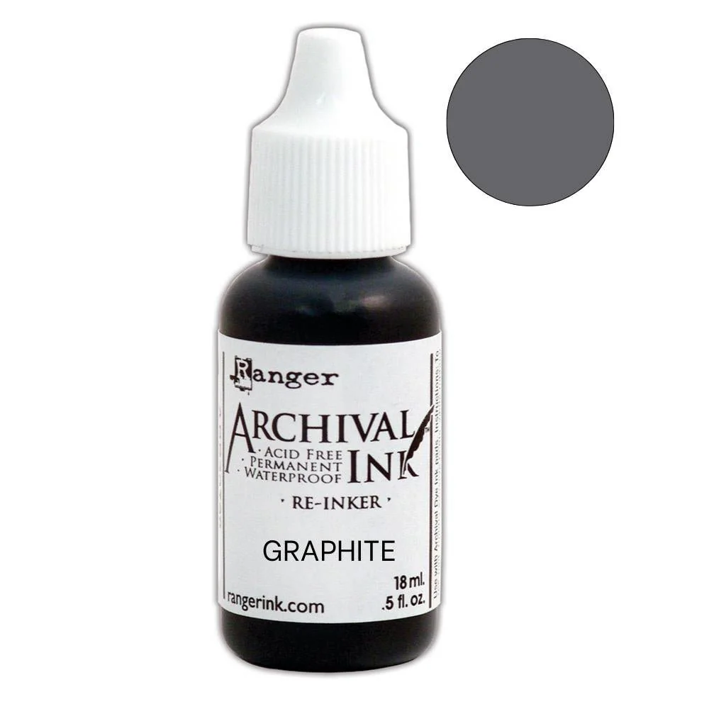 Ranger Archival Pad Reinker .5oz - Graphite