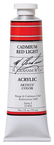 M. Graham Acrylic Color Cadmium Red Light - 2 ounce (60 ml)