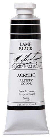 M. Graham Acrylic Color Lamp Black - 2 ounce (60 ml)