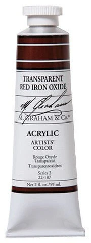 M. Graham Acrylic Color Transparent Red Iron Oxide - 2 ounce (60 ml)