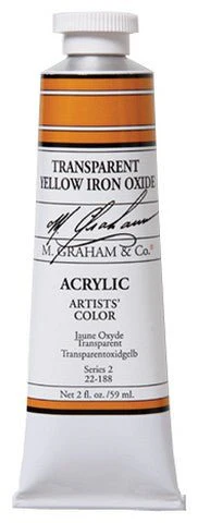 M. Graham Acrylic Color Transparent Yellow Iron Oxide - 2 ounce (60 ml)