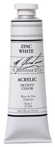 M. Graham Acrylic Color Zinc White - 2 ounce (60 ml)