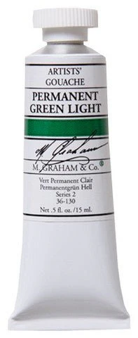 M. Graham Gouache Permanent Green Light 15ml