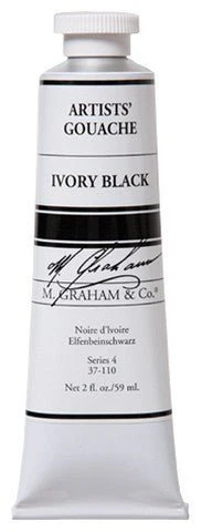 M. Graham Gouache Ivory Black 2 fl. oz. (59 ml)