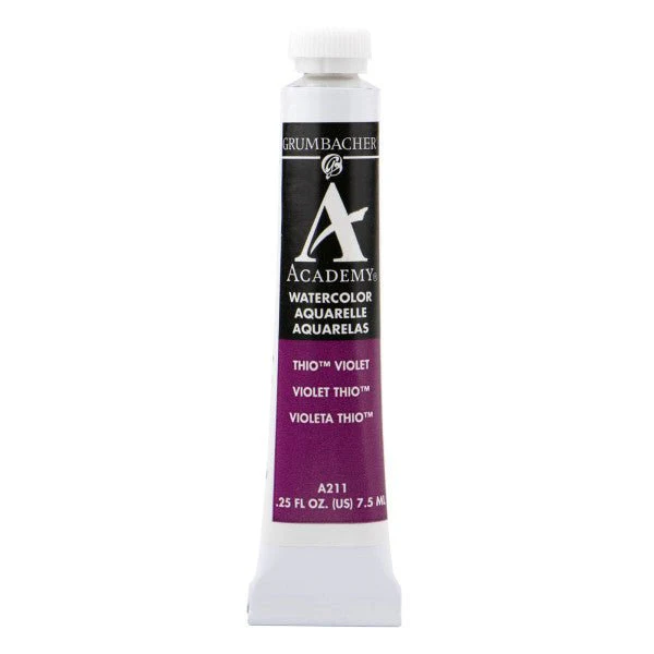 Grumbacher Academy Watercolor, 7.5ml Tube, Thio Violet