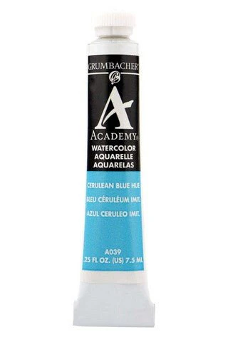 Grumbacher Academy Watercolors - Cerulean Blue - 7.5ml Tube