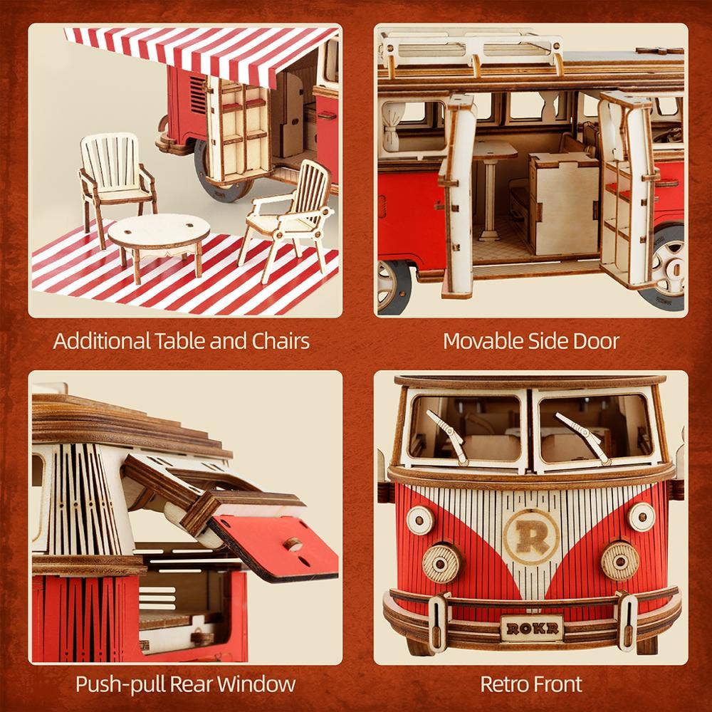 Hands Craft - 3D Wooden Puzzle: Camper Van - Image 4