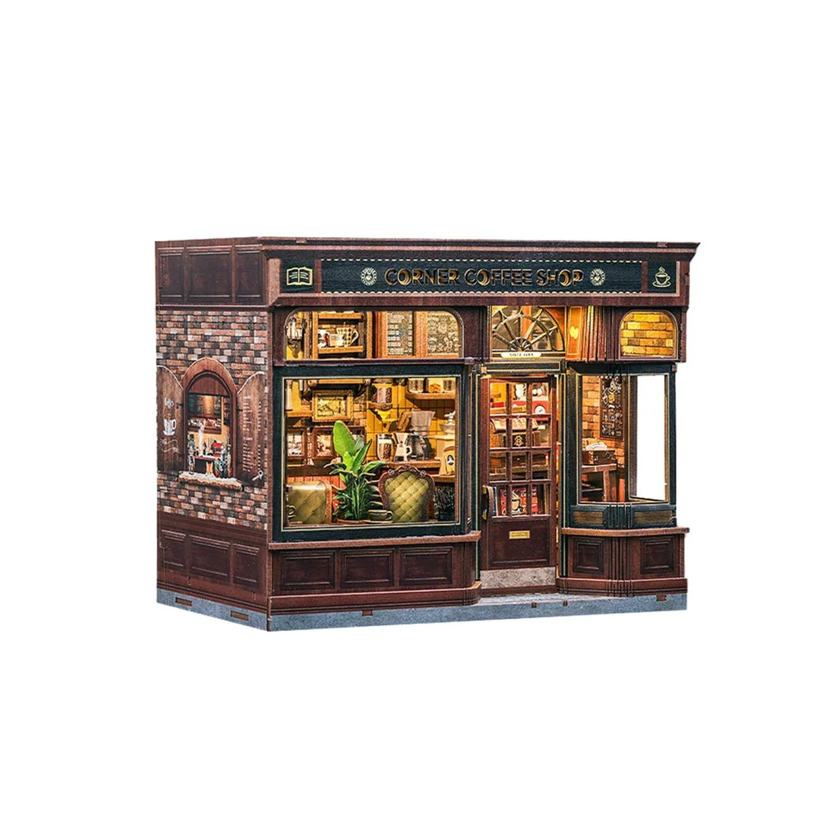 Hands Craft - DIY Book Nook Kit: Corner Coffee Shop - Image 6