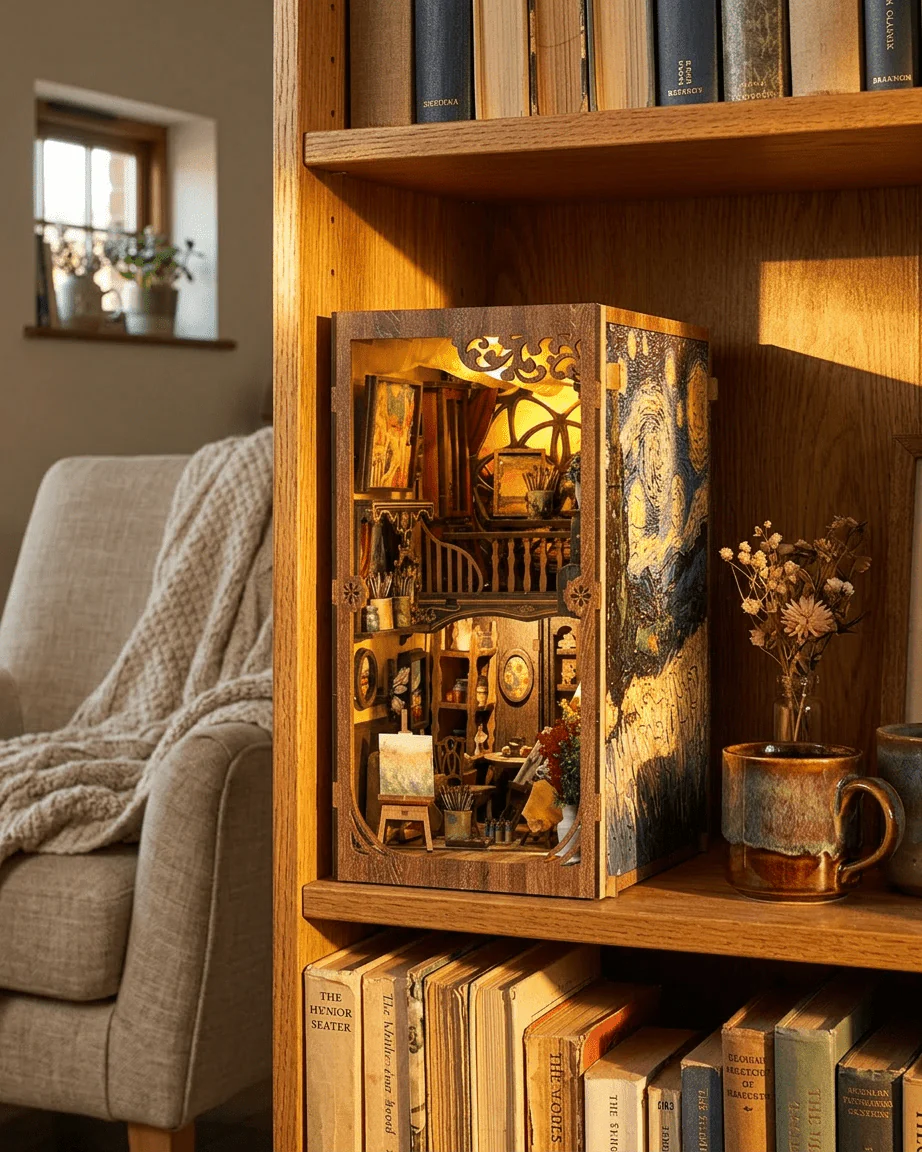 DIY Book Nook Kit: Golden Twilight Studio - Image 2