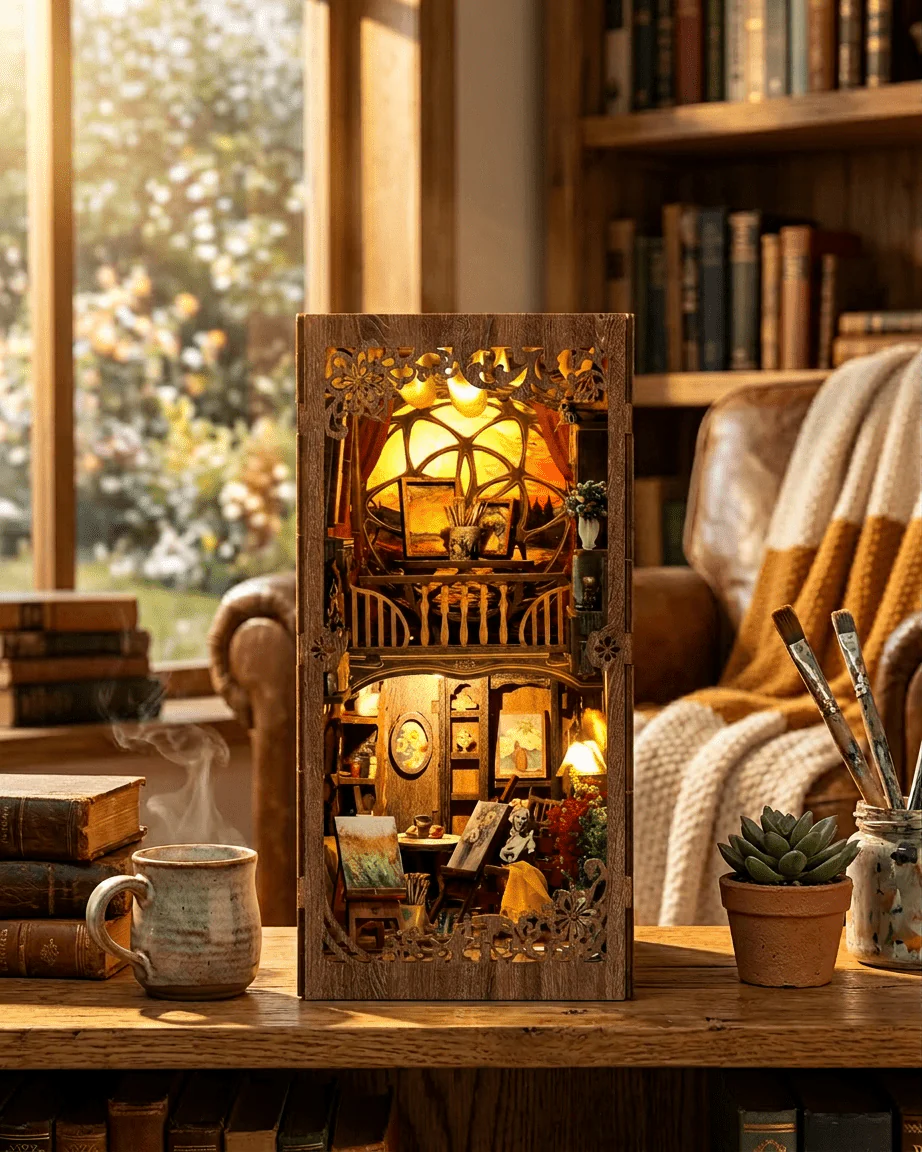 DIY Book Nook Kit: Golden Twilight Studio - Image 5