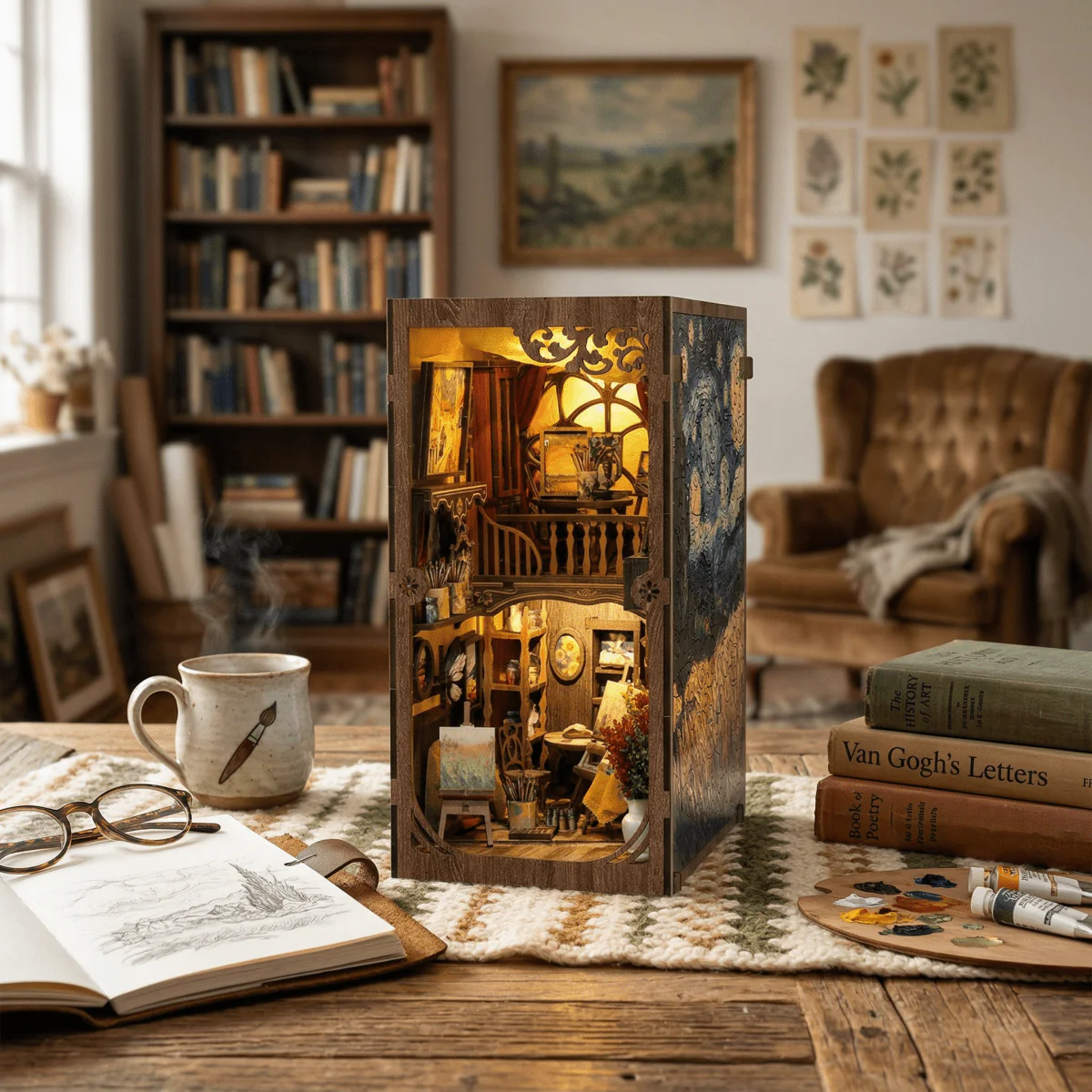 DIY Book Nook Kit: Golden Twilight Studio - Image 6