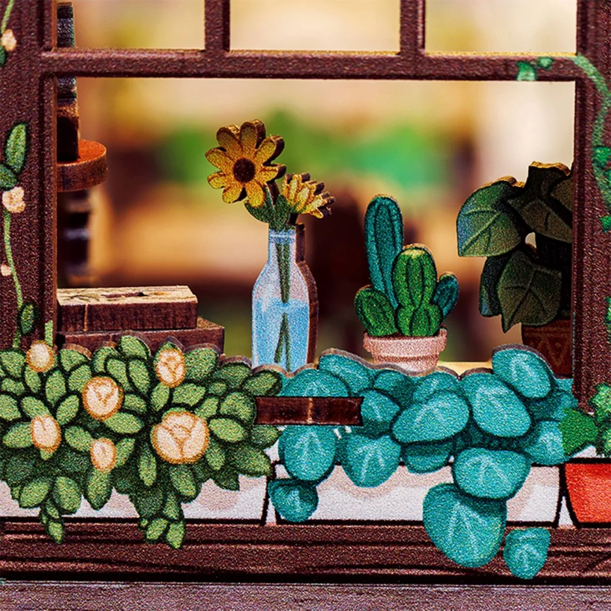 Hands Craft - DIY Book Nook Kit: Green Life Bookshop - Image 3