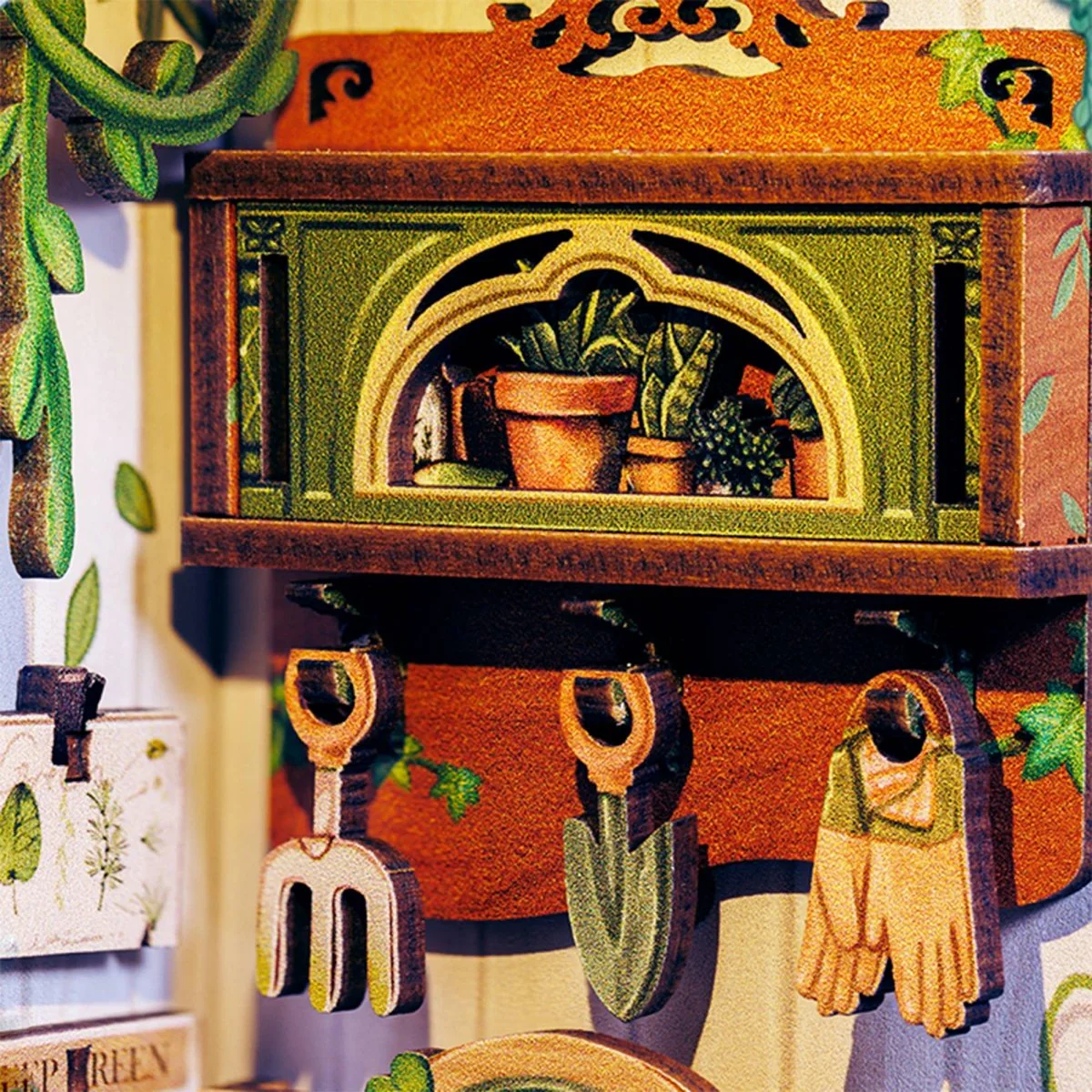 Hands Craft - DIY Book Nook Kit: Green Life Bookshop - Image 4