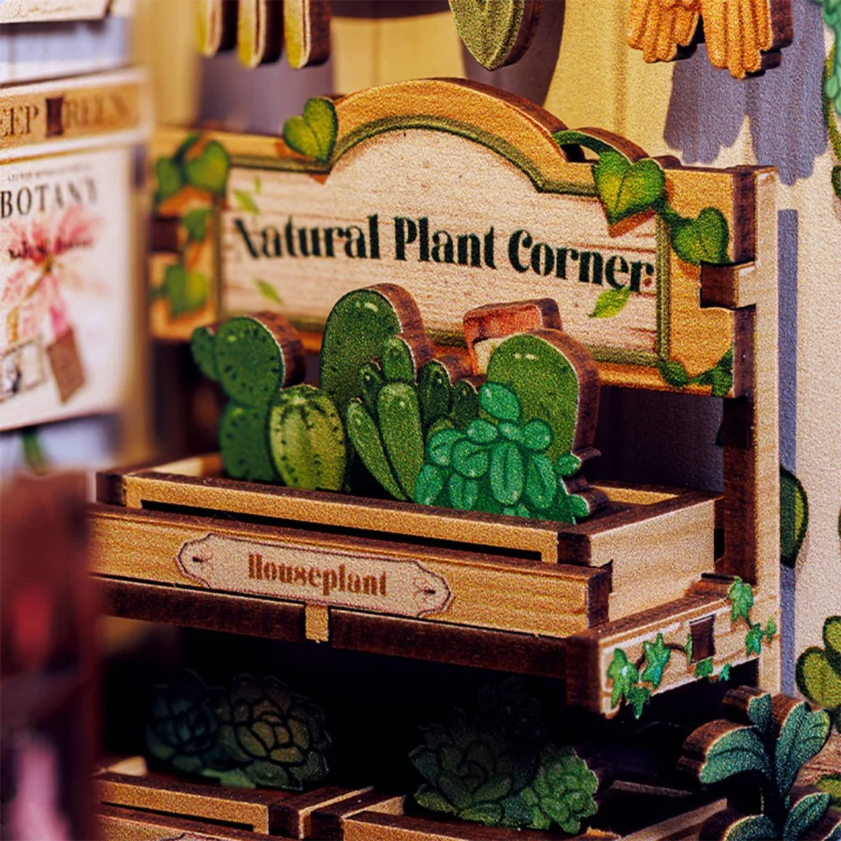 Hands Craft - DIY Book Nook Kit: Green Life Bookshop - Image 5